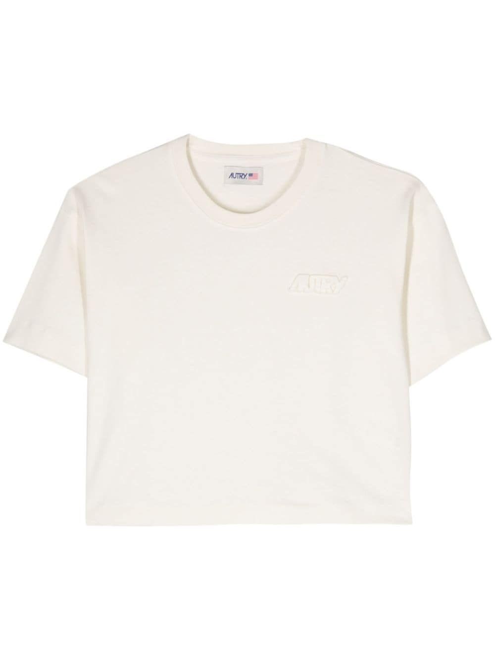 Al Duca D'Aosta Autry T-shirt cropped avorio Economico