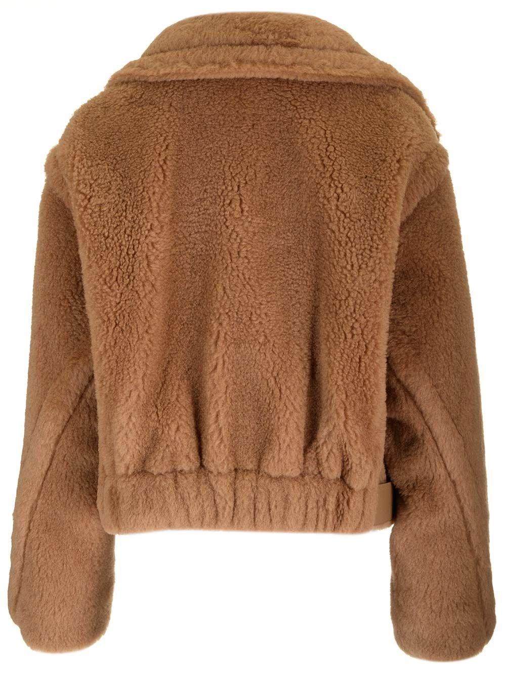 Al Duca D'Aosta Max Mara LOOK 24 - GARDONE TEDDY BIKER SILK CAMEL Negozio
