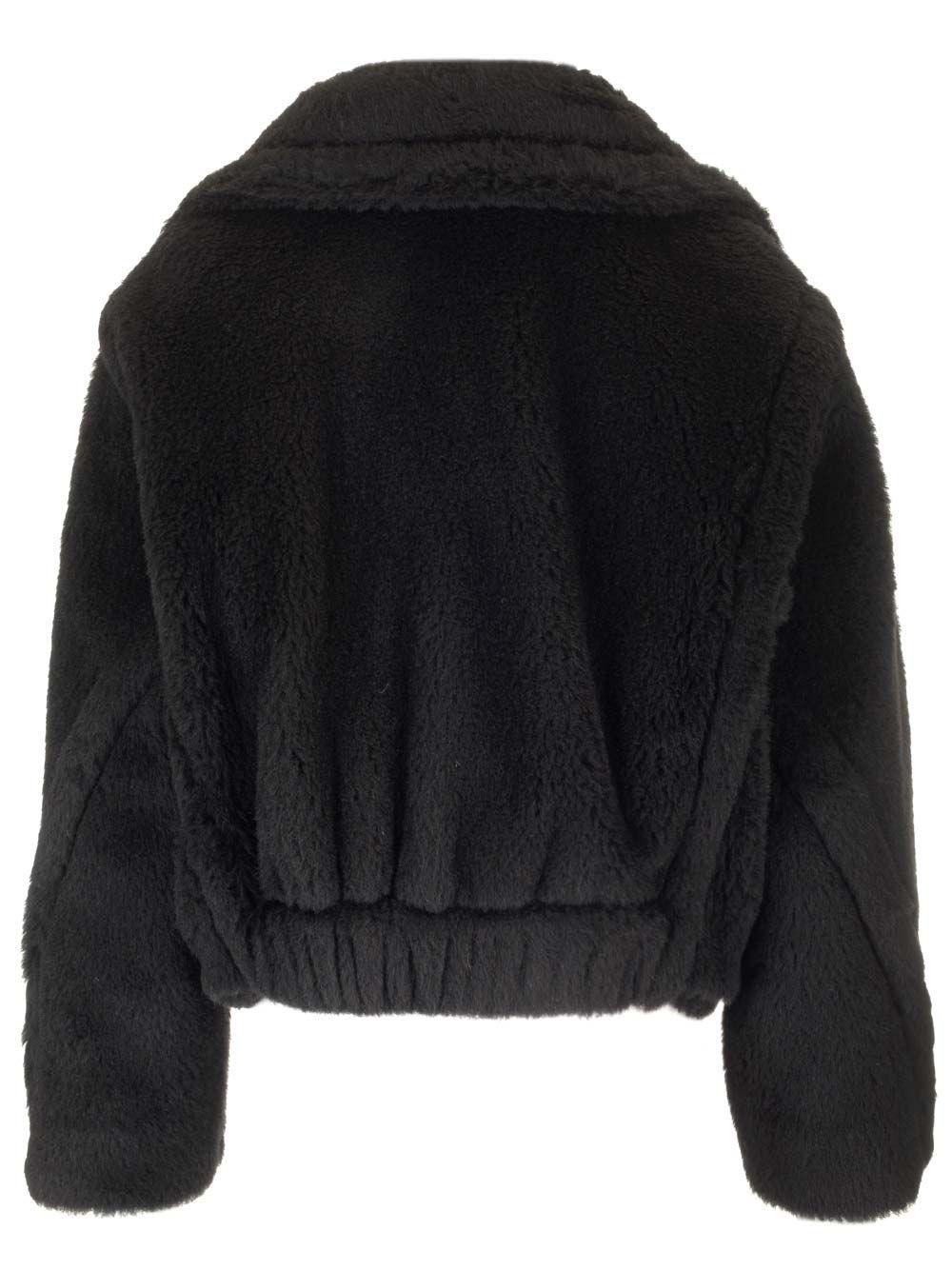 Al Duca D'Aosta Max Mara Giubbotto crop in tessuto Teddy Bestseller