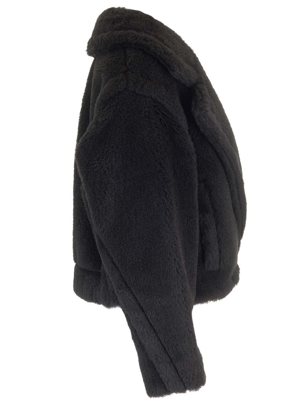 Al Duca D'Aosta Max Mara Giubbotto crop in tessuto Teddy Bestseller