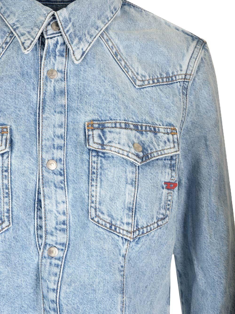 Al Duca D'Aosta Diesel Camicia western in denim Prezzo Ridotto