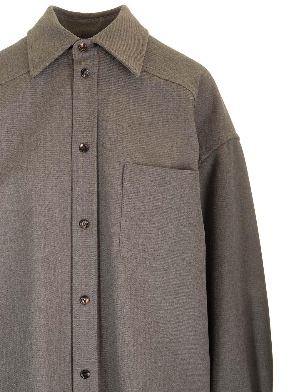 Al Duca D'Aosta Bottega Veneta Overshirt in lana leggera stretch Soddisfazione Garantita