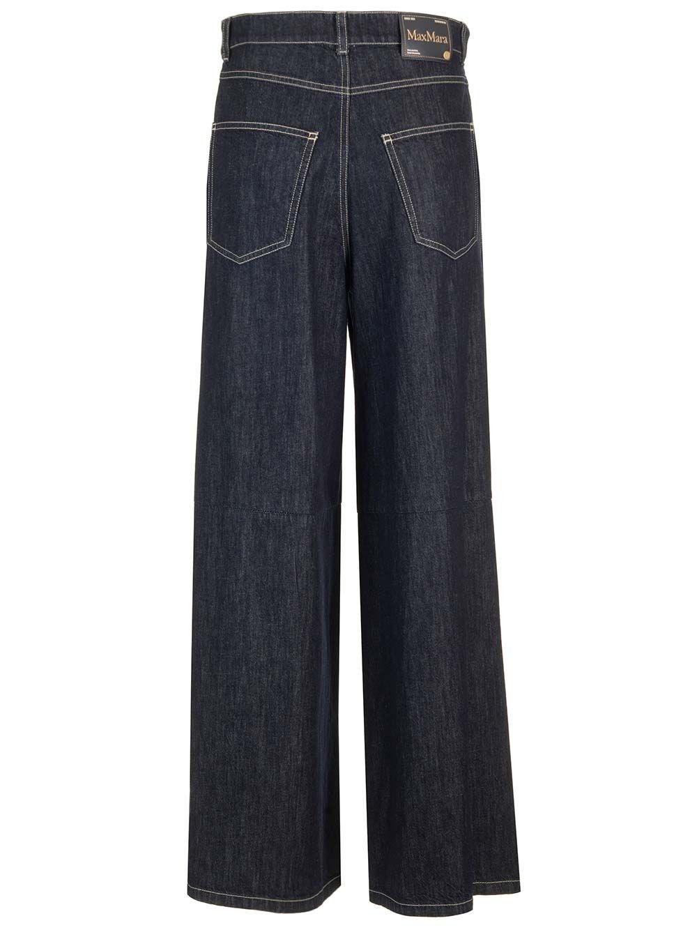 Al Duca D'Aosta 's Max Mara Pantalone "Priamo" wide leg in denim Italy