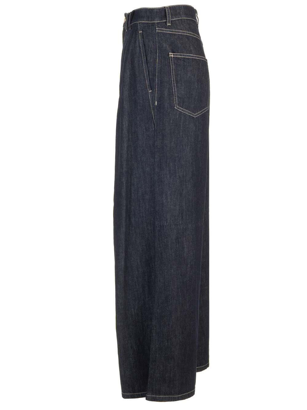 Al Duca D'Aosta 's Max Mara Pantalone "Priamo" wide leg in denim Italy