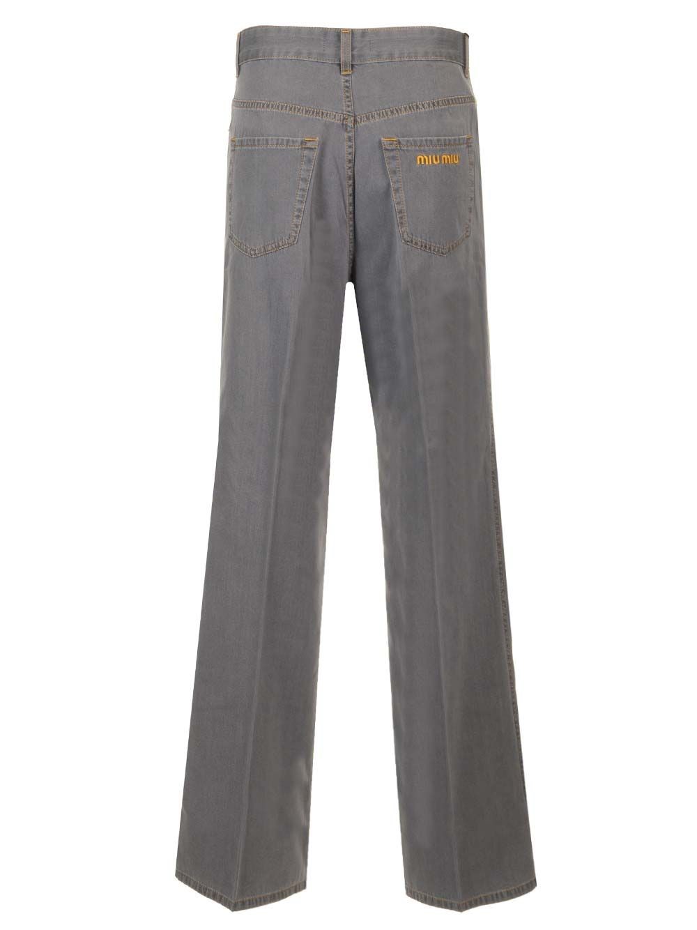 Al Duca D'Aosta Miu Miu Pantaloni in denim chambray 2025