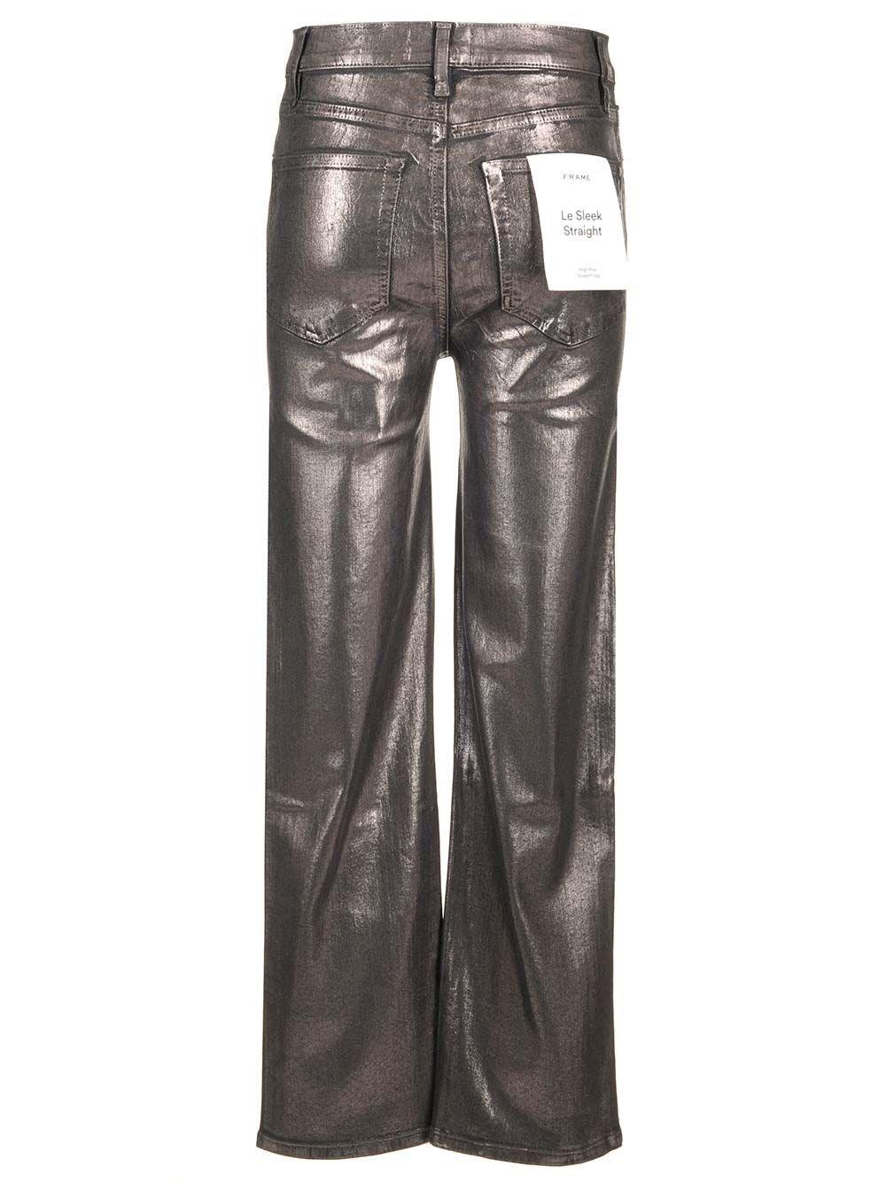Al Duca D'Aosta Frame Jeans spalmato "Le sleek straight" Nuovo