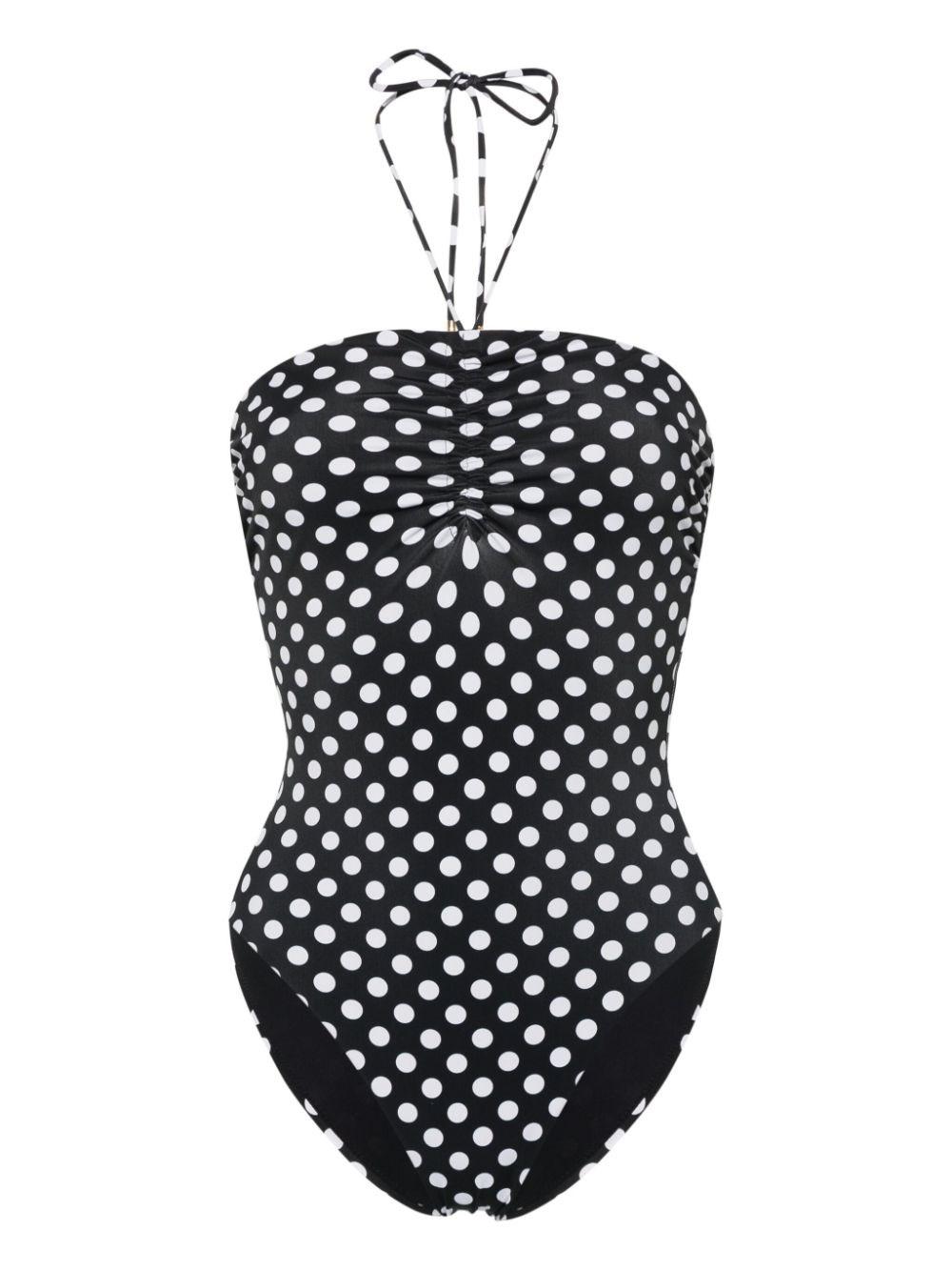 Al Duca D'Aosta Saint Laurent Costume da bagno bustièr a pois Sconto