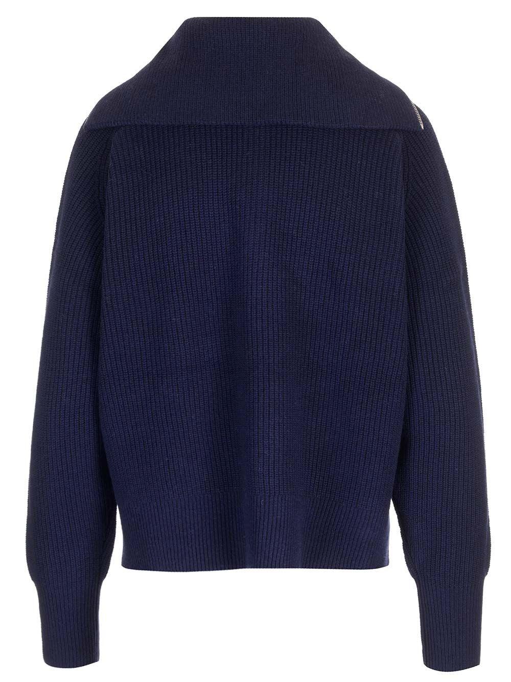 Al Duca D'Aosta Maison Kitsuné Maglia mezza zip lana cashmere Nuova