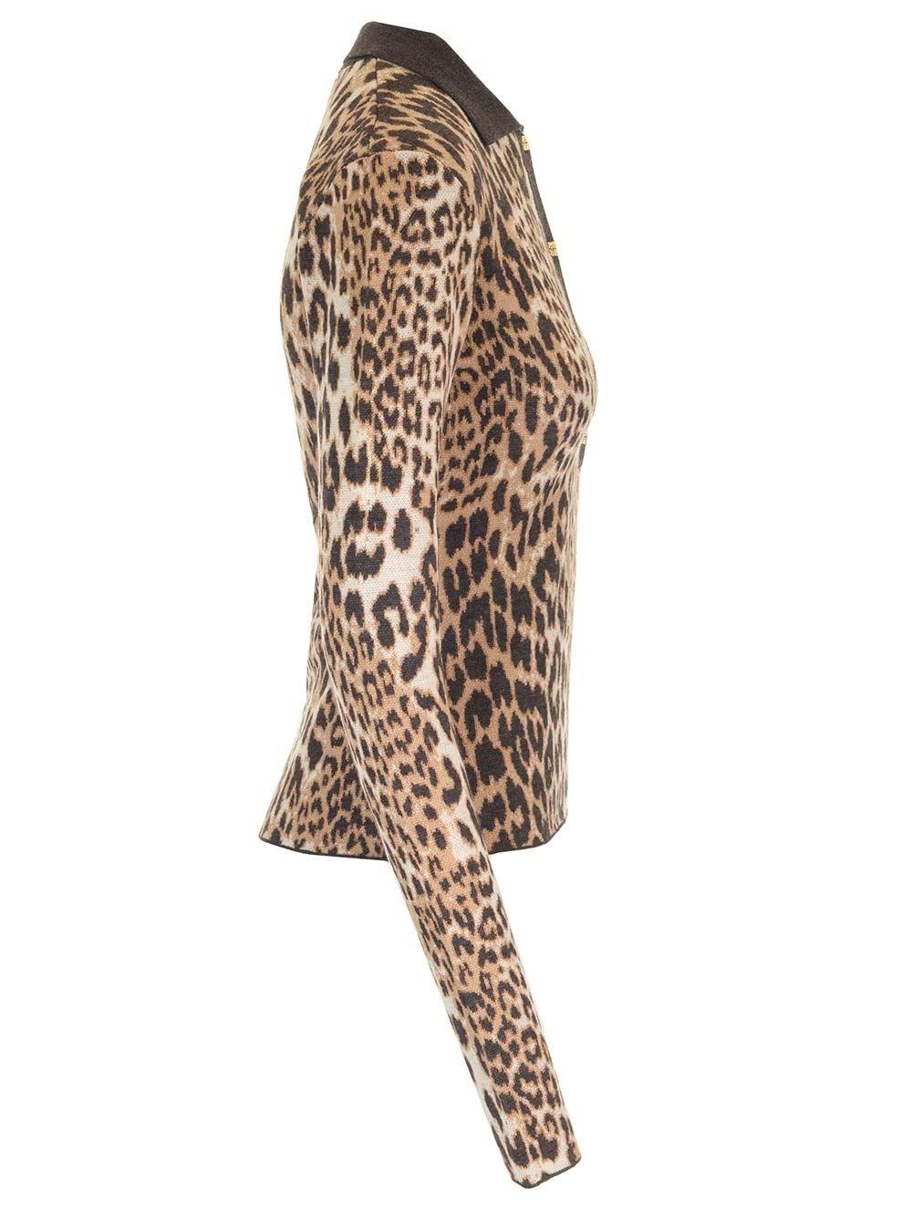 Al Duca D'Aosta Ganni Fine Merino Jacquard Leopard Polo 2025