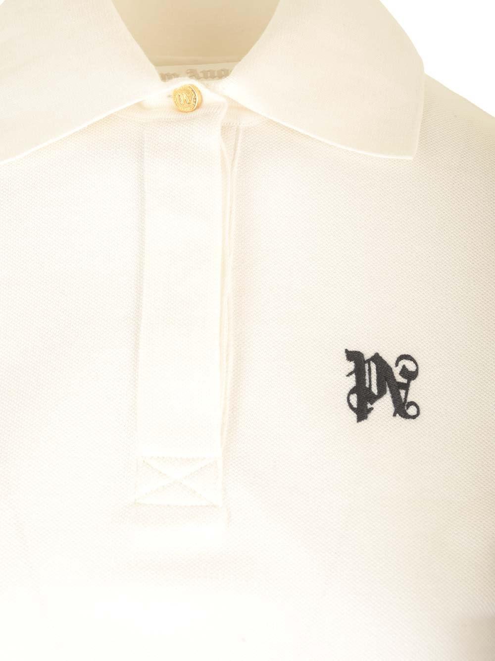 Al Duca D'Aosta Palm Angels Polo cropped in cotone Qualità
