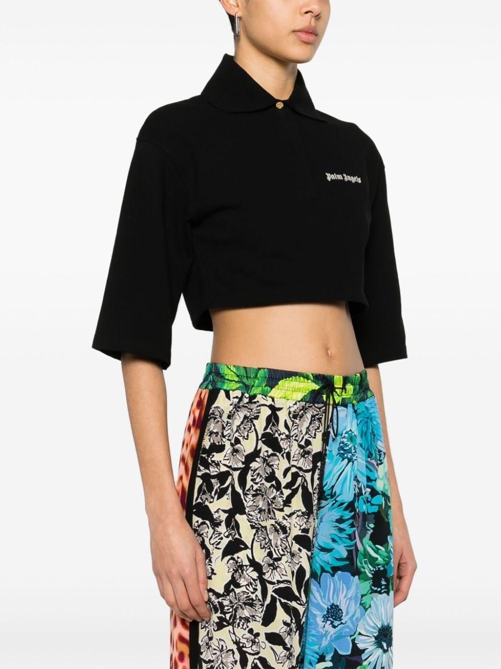 Al Duca D'Aosta Palm Angels Polo cropped in cotone Vendita