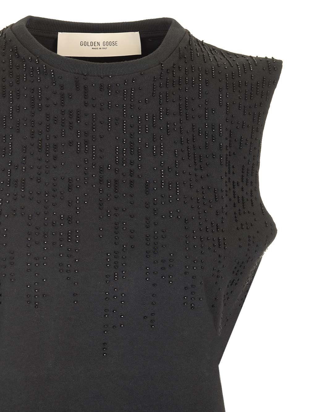 Al Duca D'Aosta Golden Goose Top in cotone con perline Pezzi Unici