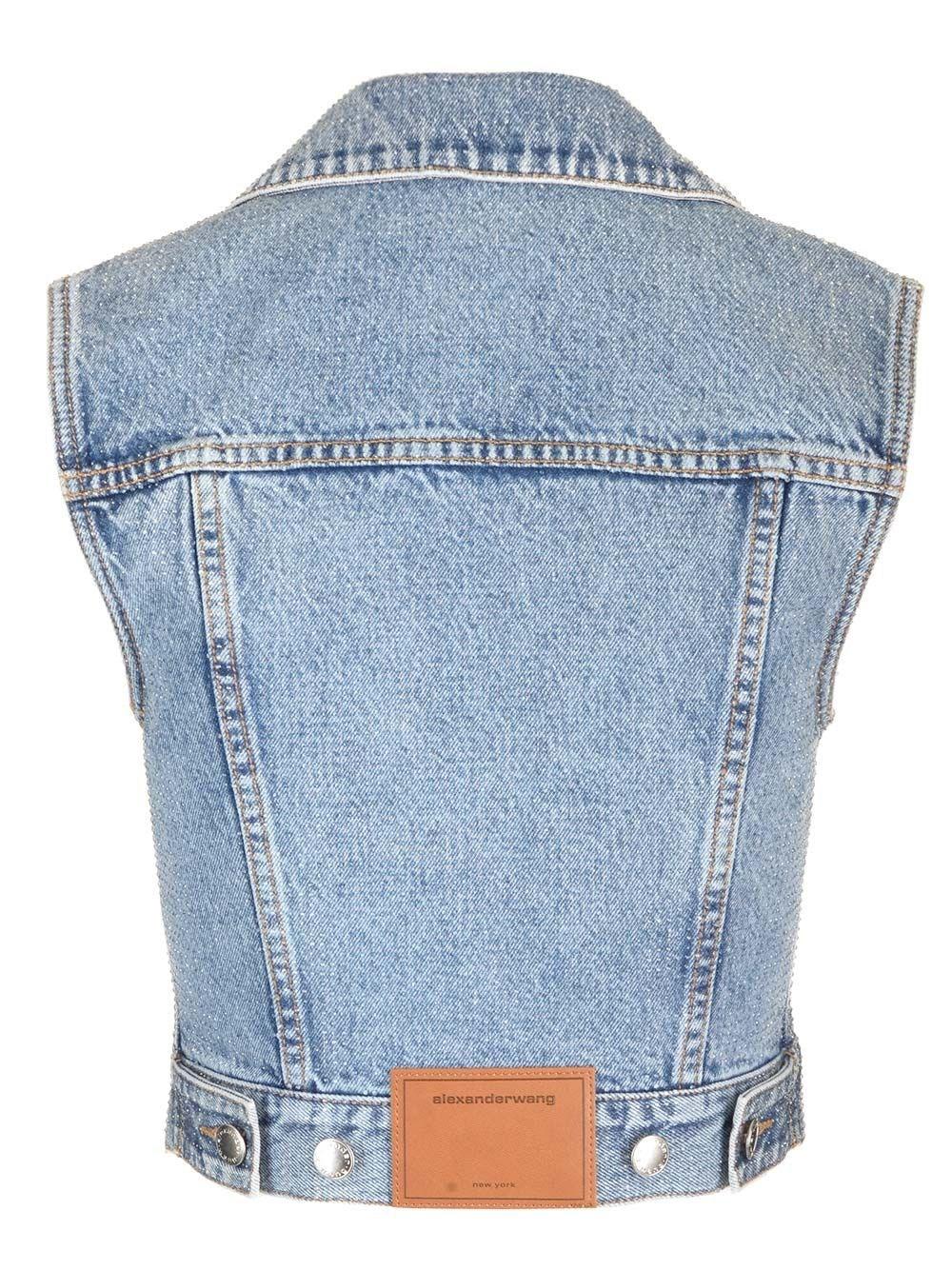 Al Duca D'Aosta Alexander Wang Gilet in jeans chiaro Soddisfazione Garantita