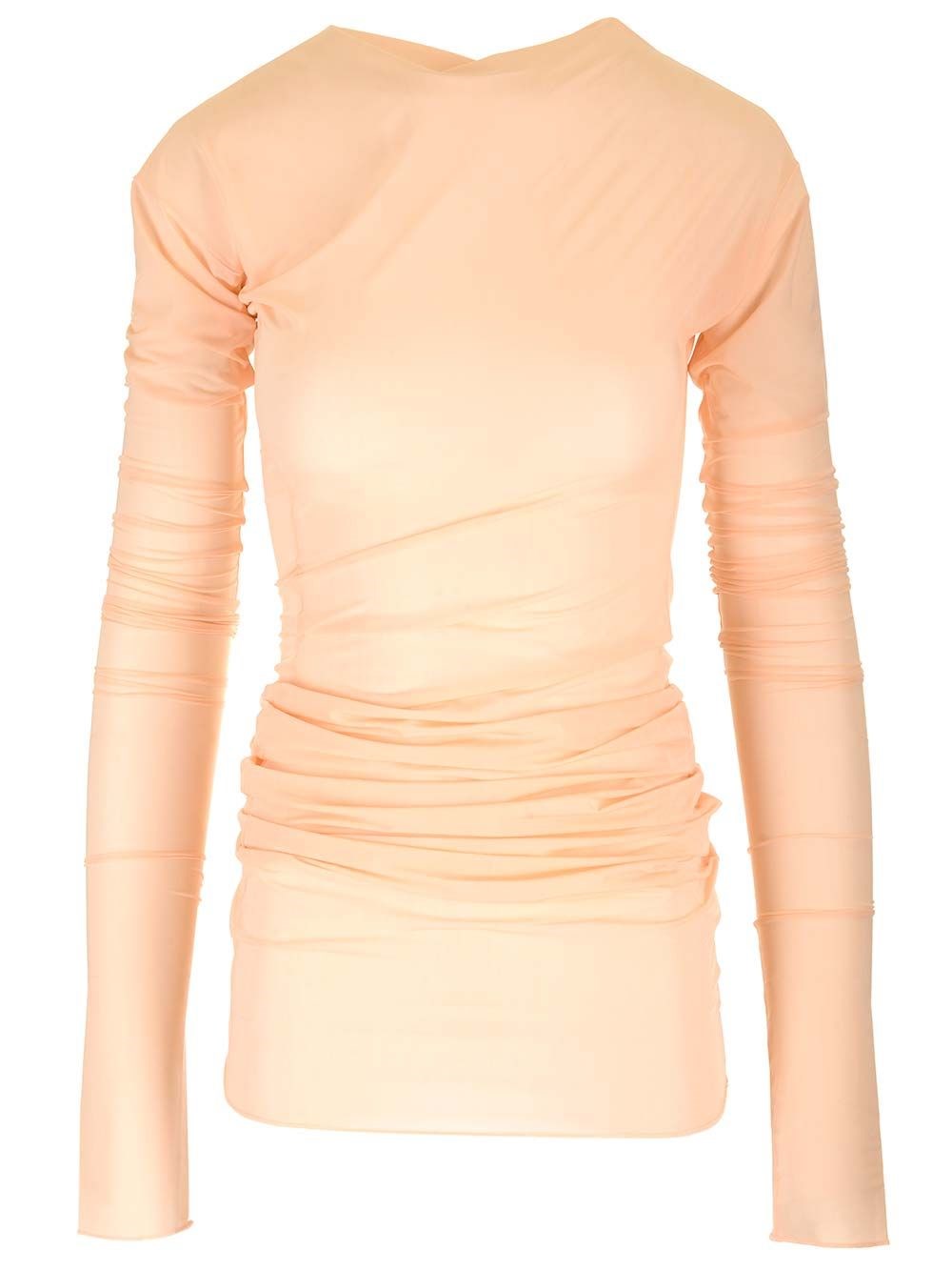 Al Duca D'Aosta Dries Van Noten Top in jersey semi trasparente