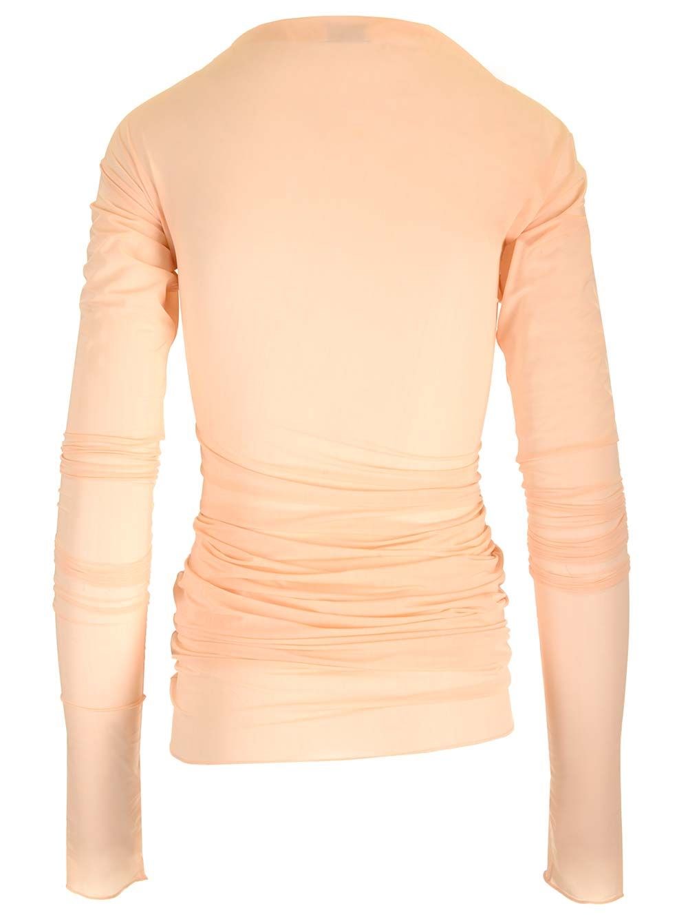 Al Duca D'Aosta Dries Van Noten Top in jersey semi trasparente Nuova