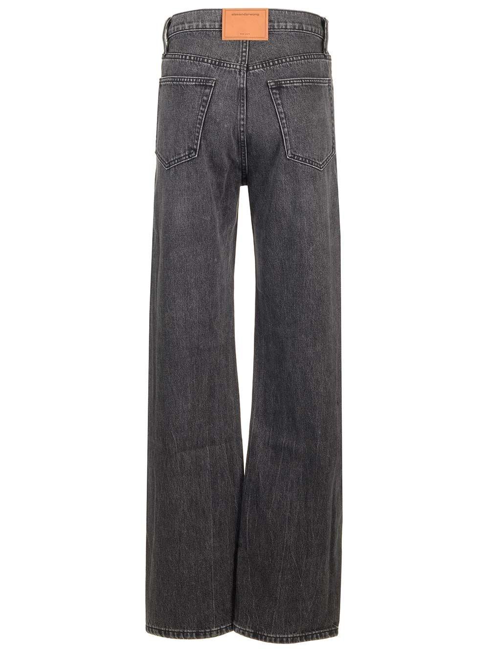 Al Duca D'Aosta Alexander Wang Jeans con patch logo 2025