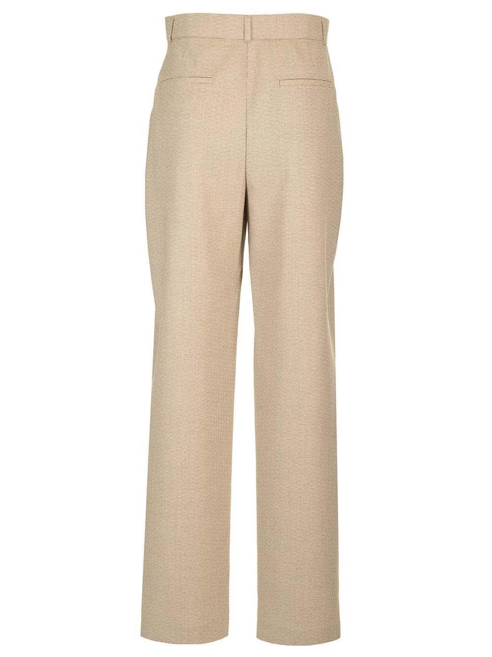 Al Duca D'Aosta Fendi Pantalone in lana micro check Prezzo Ridotto