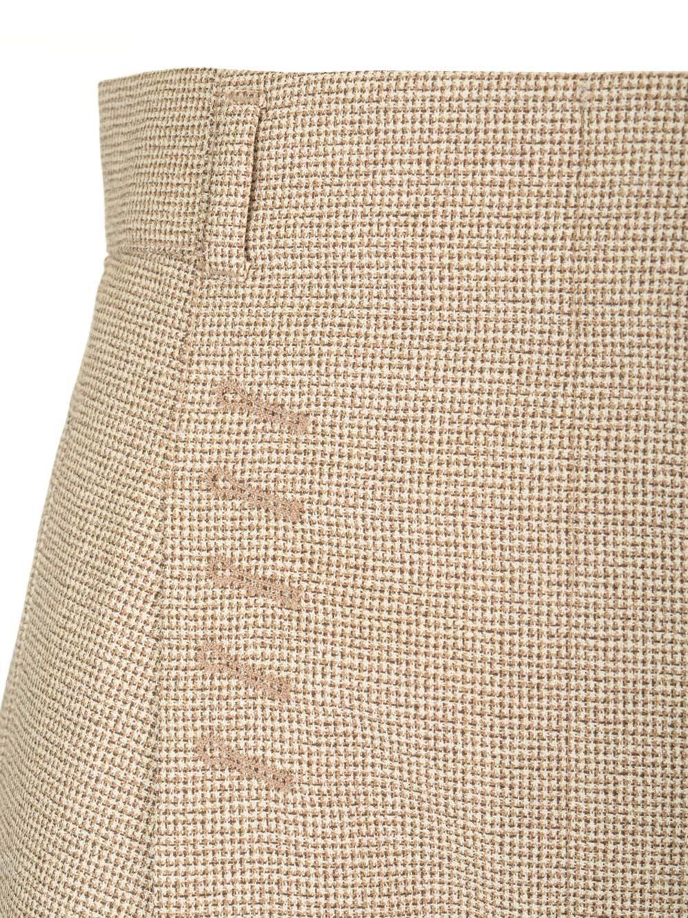 Al Duca D'Aosta Fendi Pantalone in lana micro check Prezzo Ridotto