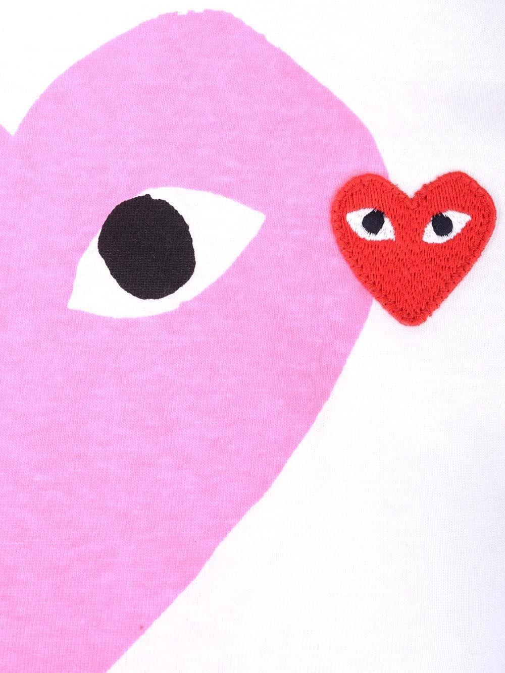 Al Duca D'Aosta Comme Des Garcons Play T-shirt Big pink heart Offerta migliore