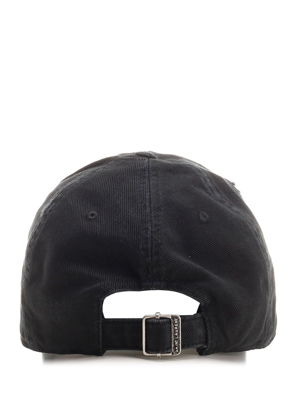 Al Duca D'Aosta Saint Laurent Cappellino "Cassandre" in denim slavato Rilascio limitato