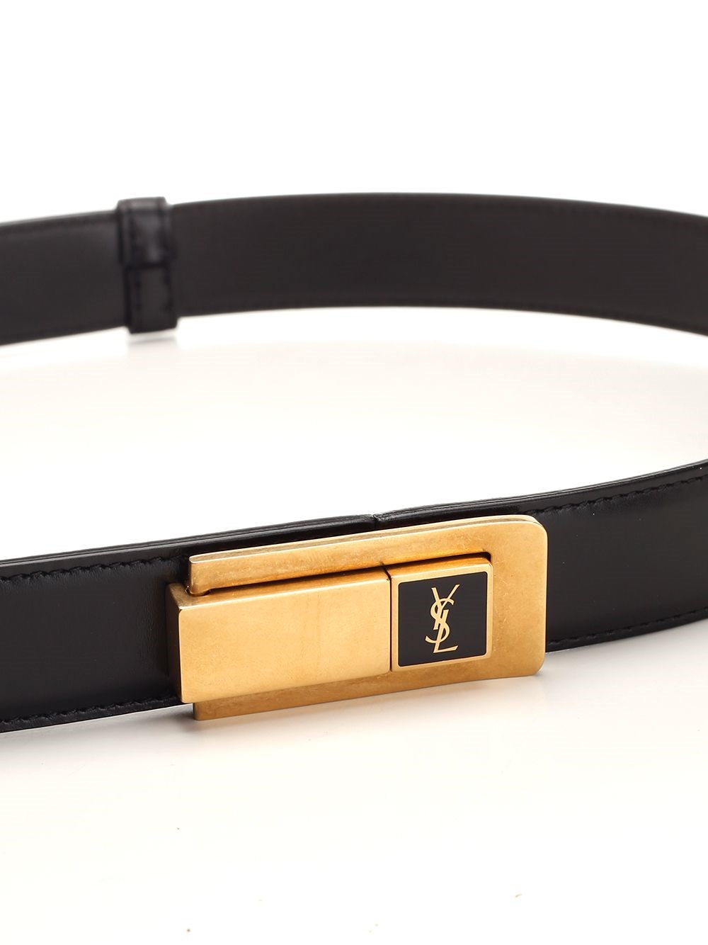 Al Duca D'Aosta Saint Laurent Cintura con fibbia Charniere in pelle liscia Latest stili