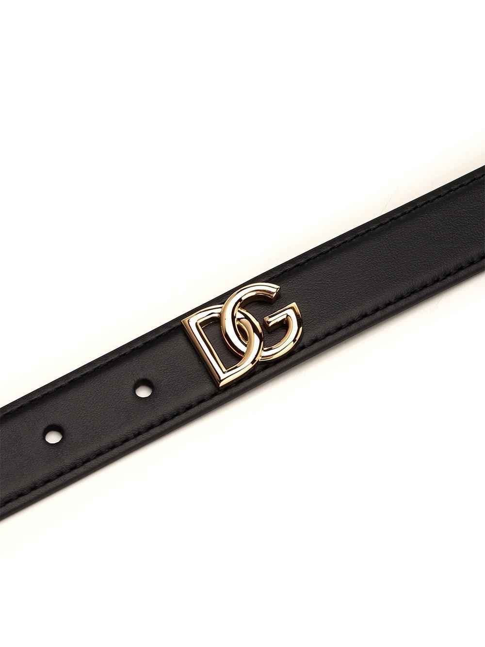 Al Duca D'Aosta Dolce & Gabbana Cintura in pelle nera Fino al 55% di sconto