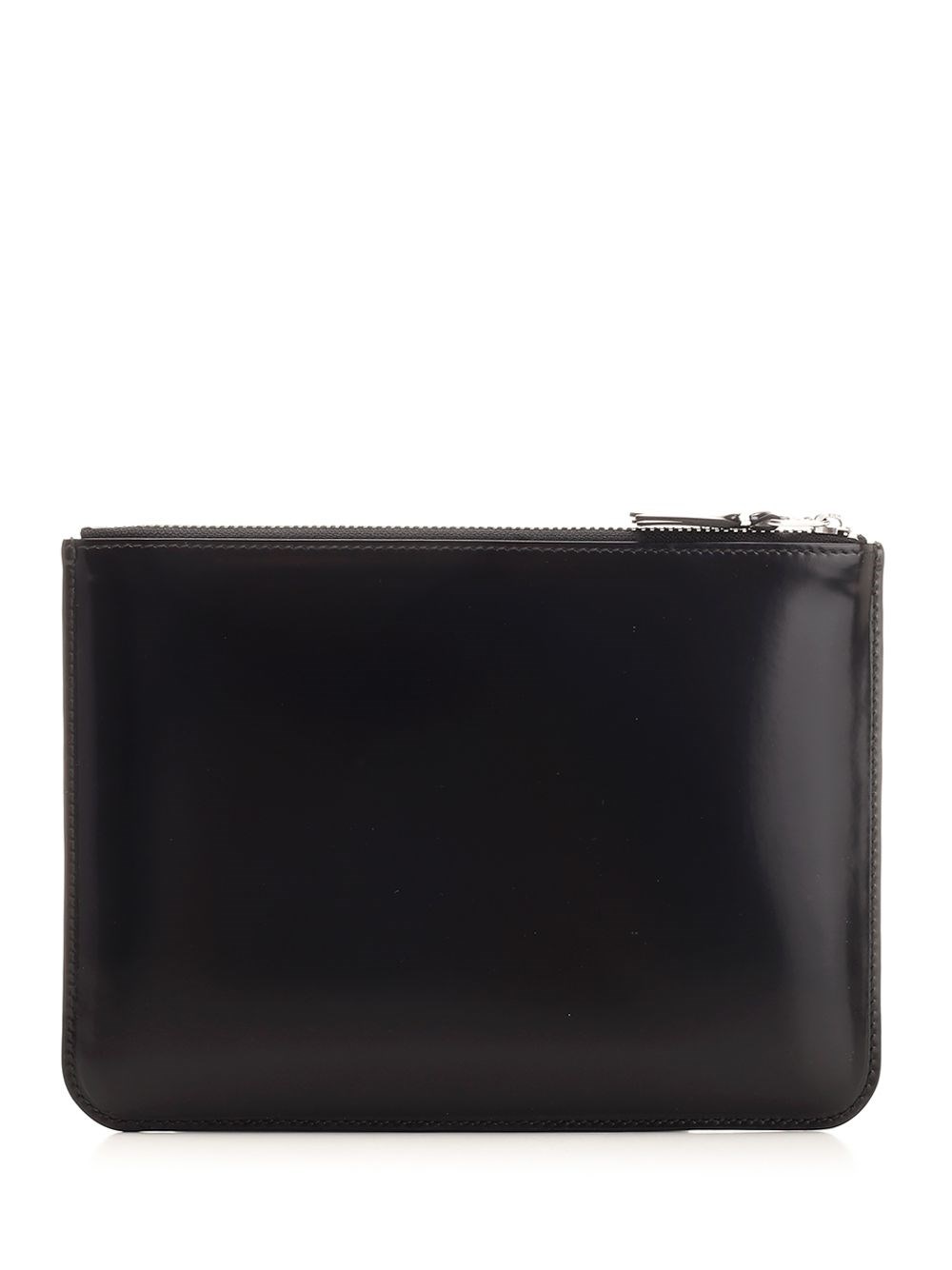 Al Duca D'Aosta Comme Des Garcons Wallet Pouch in pelle lucida con interno argento Online Outlet