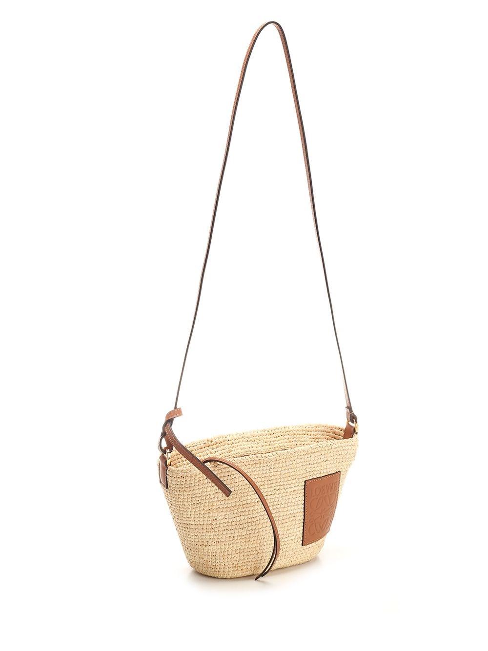 Al Duca D'Aosta Loewe Paula's Ibiza Borsa pochette "Slit" in rafia e pelle di vitello Ultimo giorno