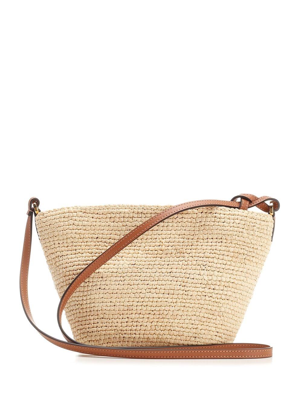 Al Duca D'Aosta Loewe Paula's Ibiza Borsa pochette "Slit" in rafia e pelle di vitello Ultimo giorno