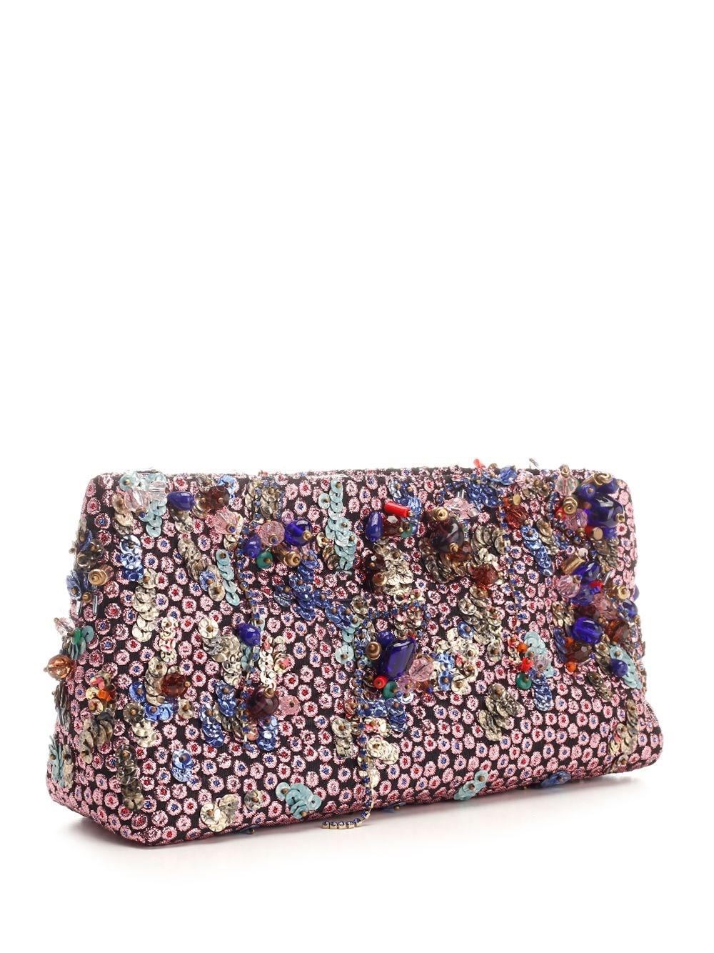 Al Duca D'Aosta Dries Van Noten Clutch in jacquard Vendita