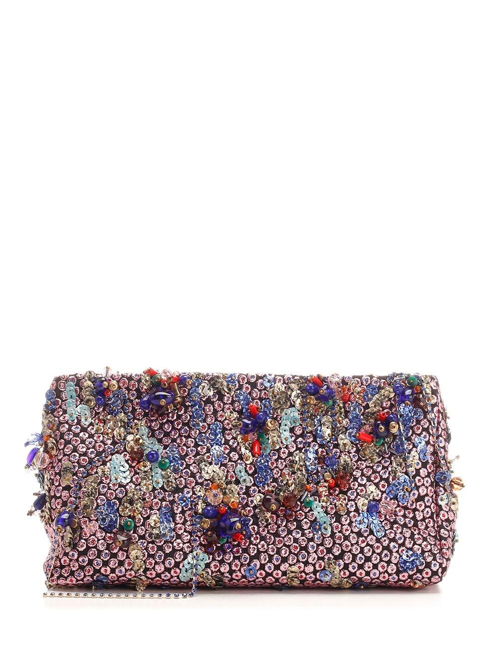 Al Duca D'Aosta Dries Van Noten Clutch in jacquard Vendita