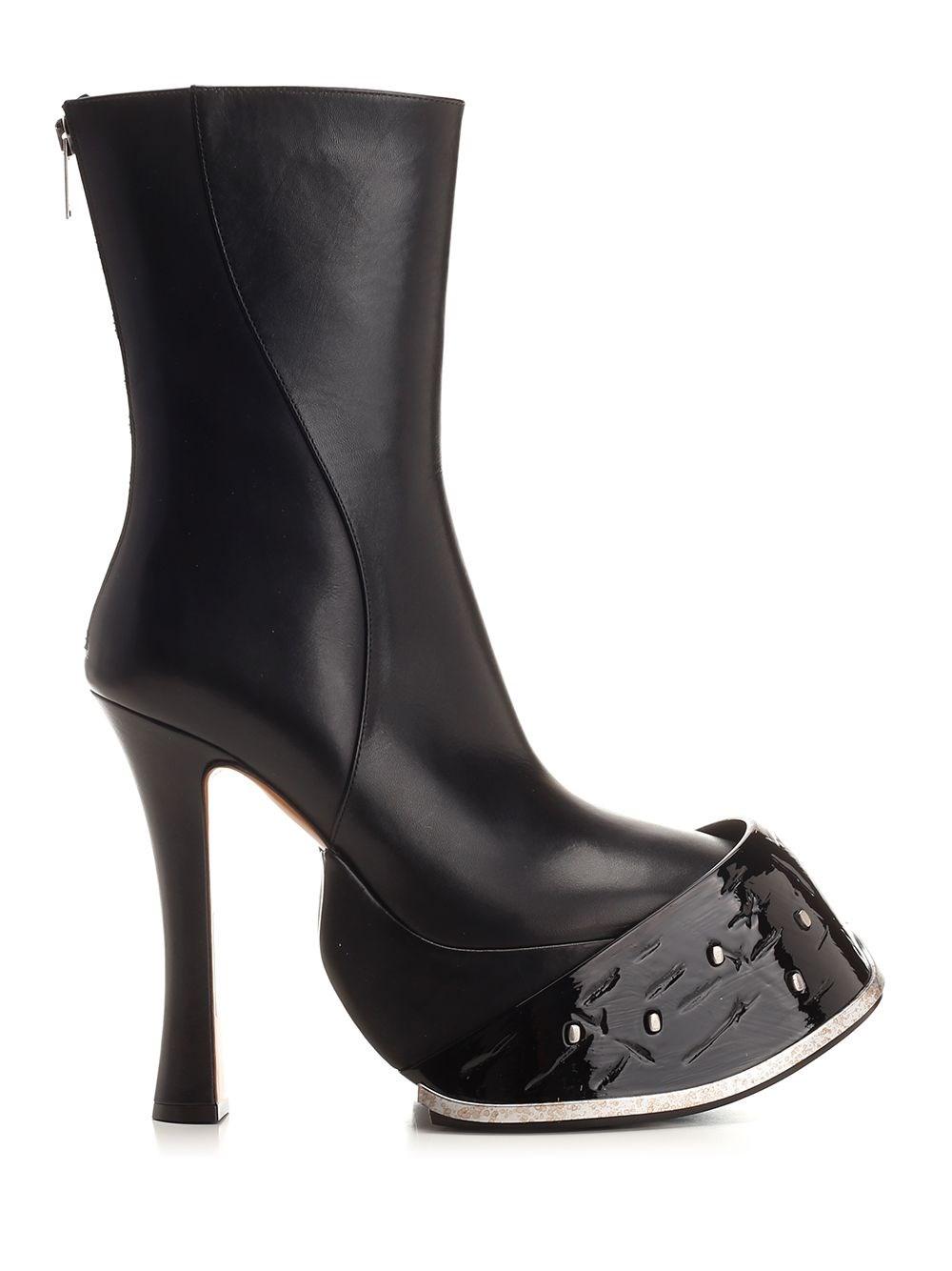 Al Duca D'Aosta Alexander Mcqueen Stivali Stile Zoccolo in Nero