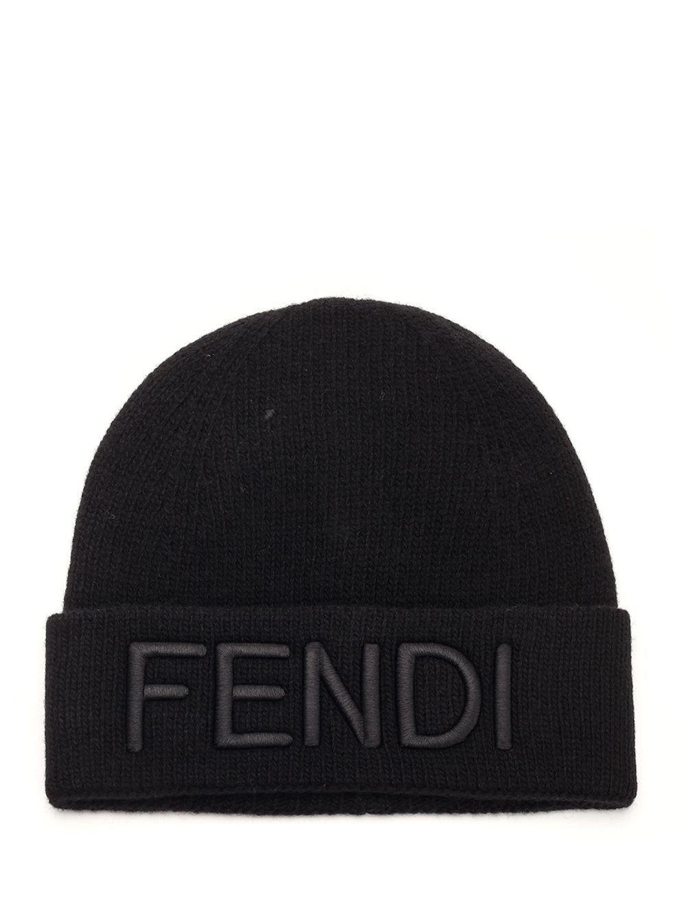 Al Duca D'Aosta Fendi Cappello in lana con logo Offerta speciale della fabbrica