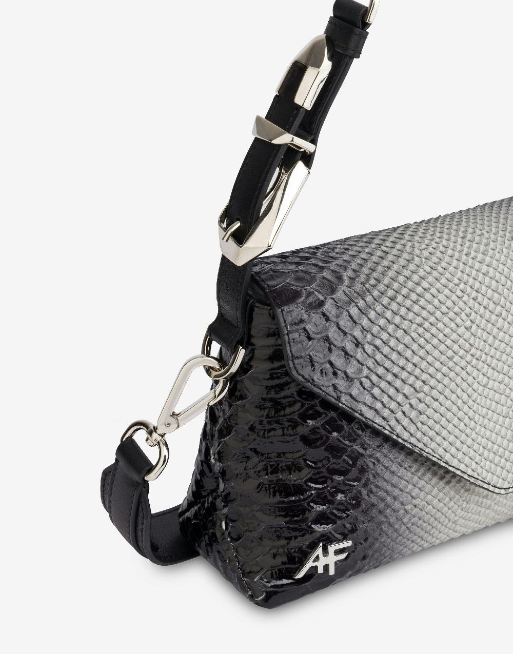 Alberta Ferretti Dori bag small con stampa pitone bicolor degradé Hotsell