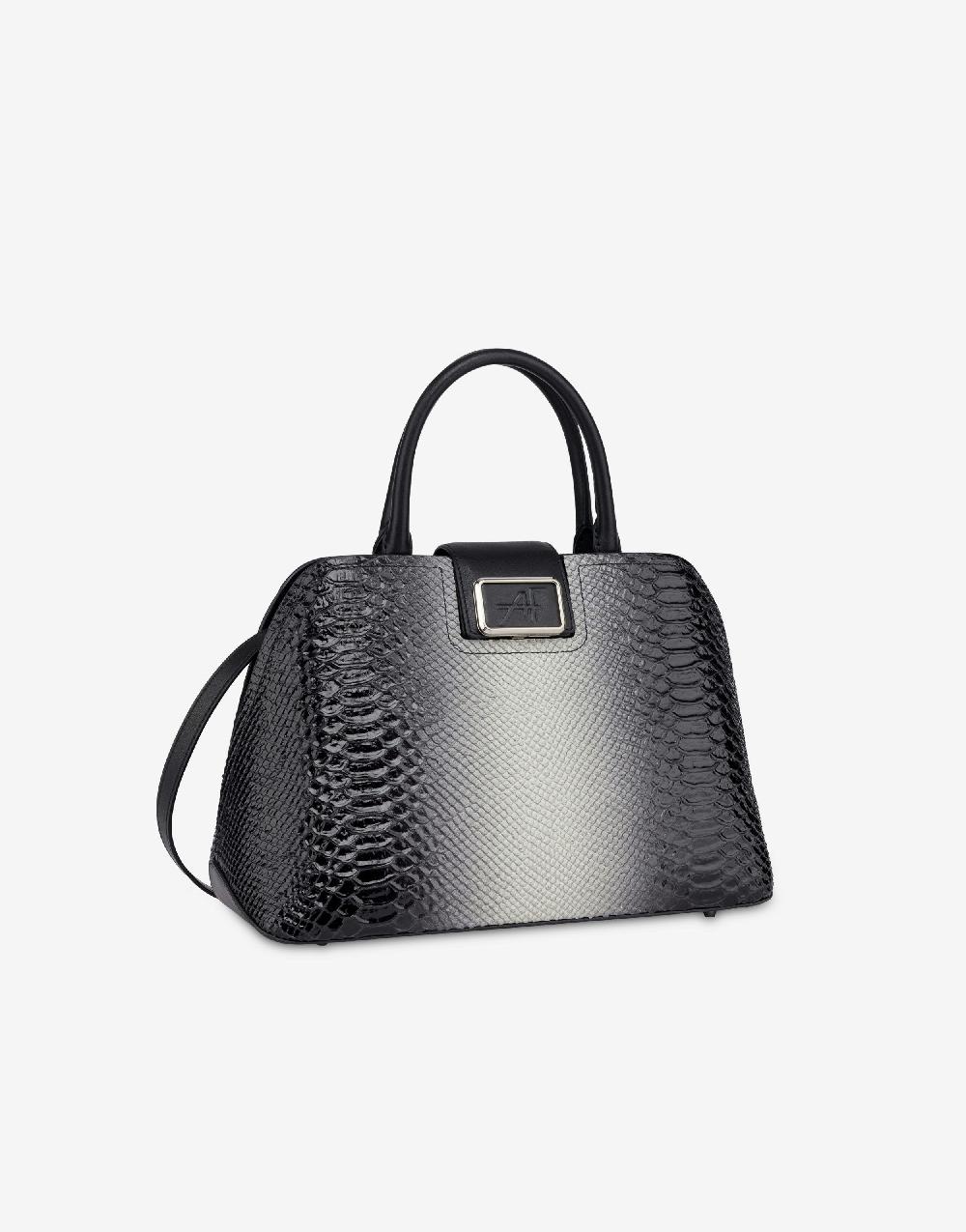 Alberta Ferretti Albi 33 in vitello stampa pitone bicolor degradé Saldi Di Fabbrica