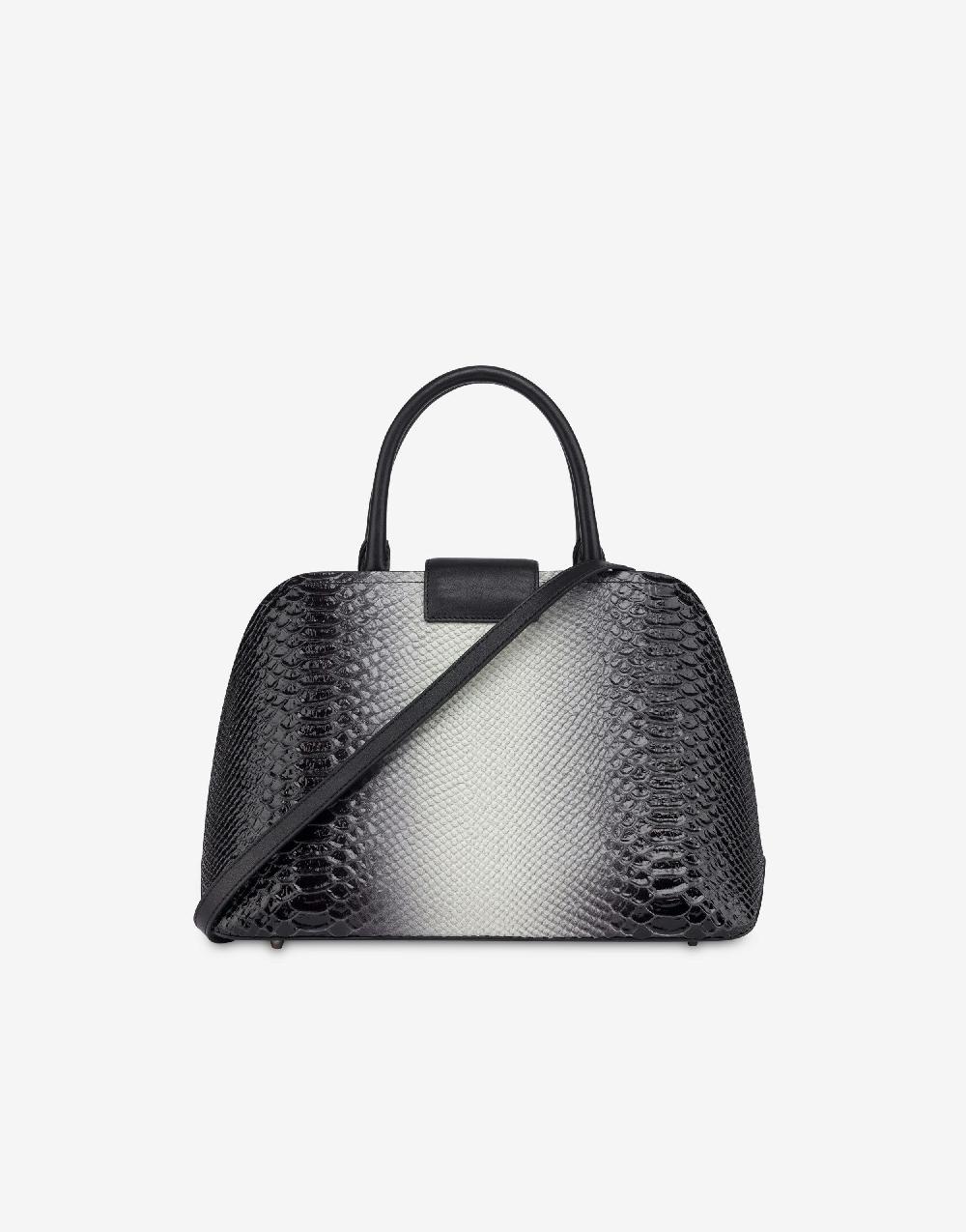 Alberta Ferretti Albi 33 in vitello stampa pitone bicolor degradé Saldi Di Fabbrica