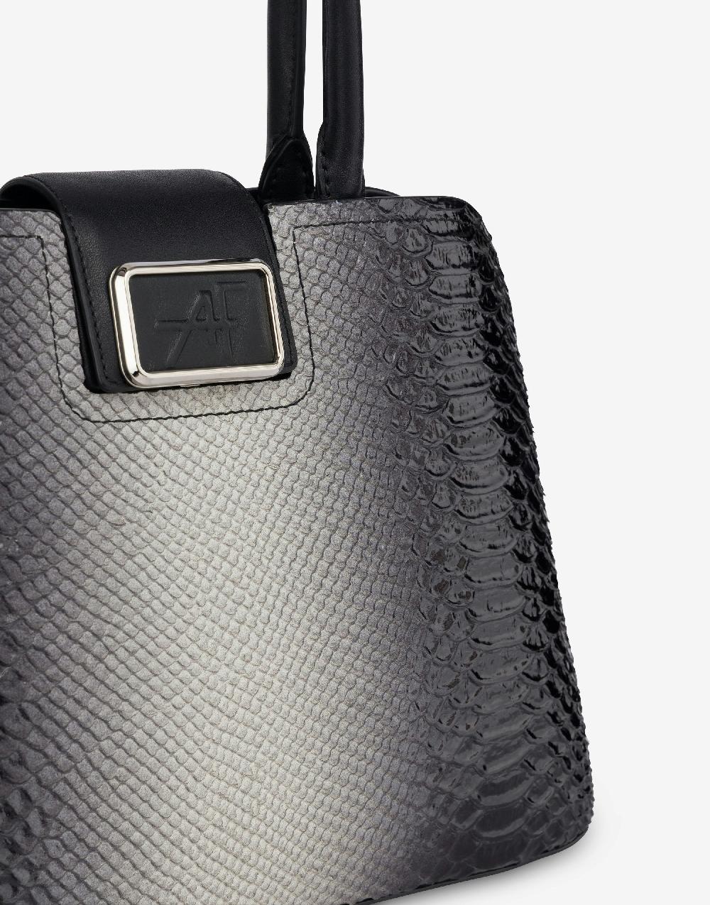 Alberta Ferretti Albi 33 in vitello stampa pitone bicolor degradé Saldi Di Fabbrica