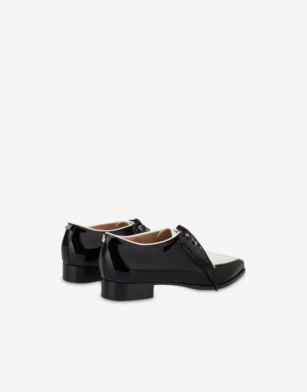 Alberta Ferretti Derby in vernice bicolore Nuova