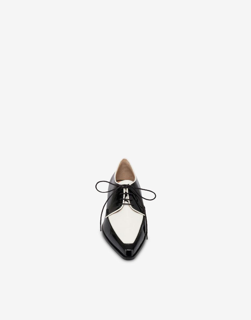 Alberta Ferretti Derby in vernice bicolore Nuova