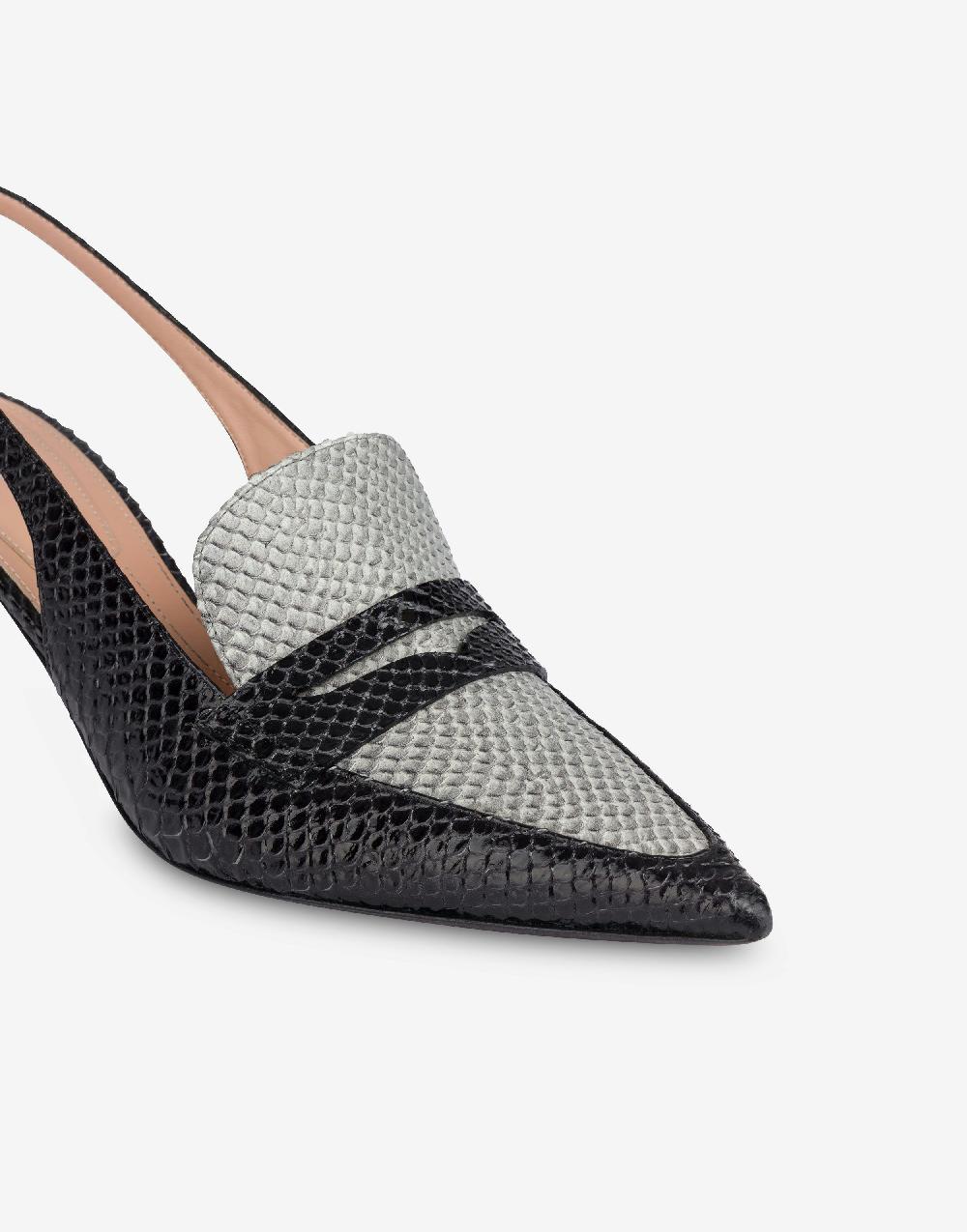 Alberta Ferretti Slingback in vitello stampa pitone bicolor degradé Moda