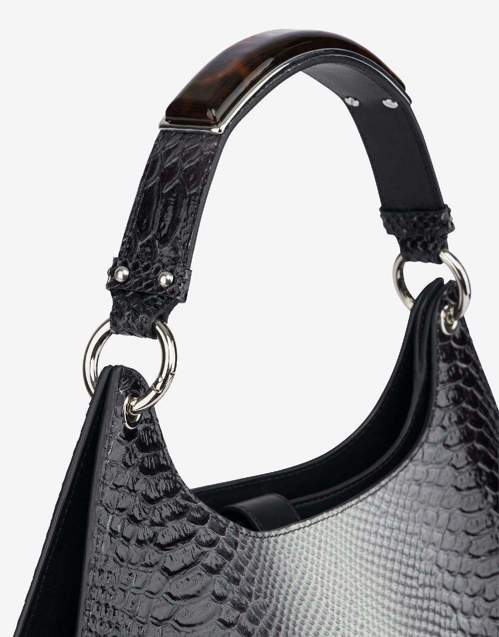 Alberta Ferretti Hobo bag in vitello stampa bicolor degradé Shopping Online