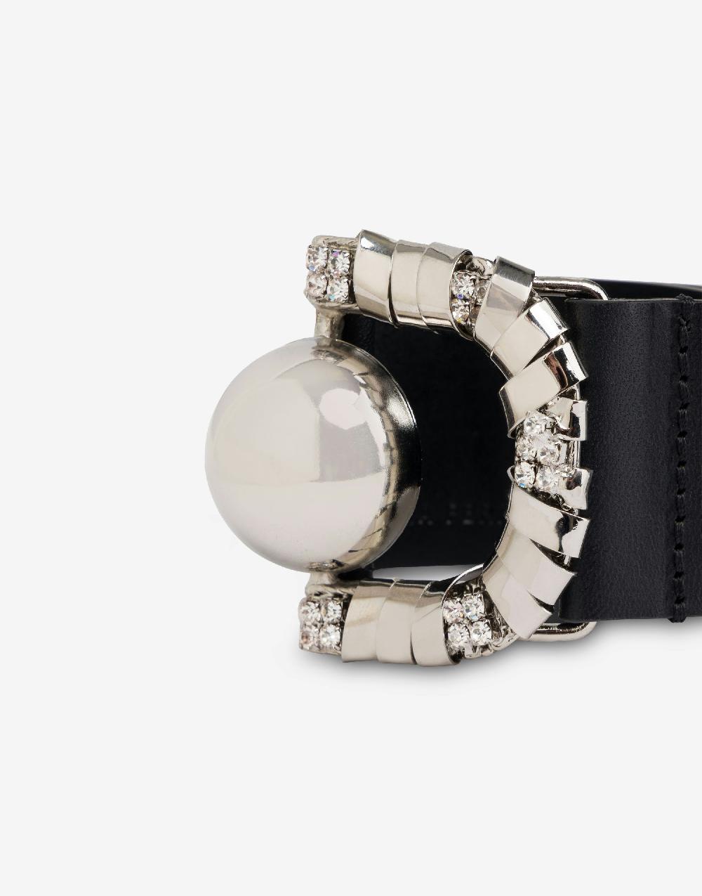 Alberta Ferretti Bracciale in vitello e metallo argento Promozione