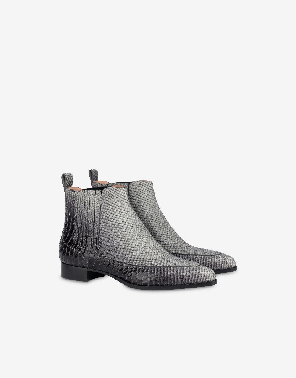 Alberta Ferretti Beatles in vitello stampa pitone bicolor degradé