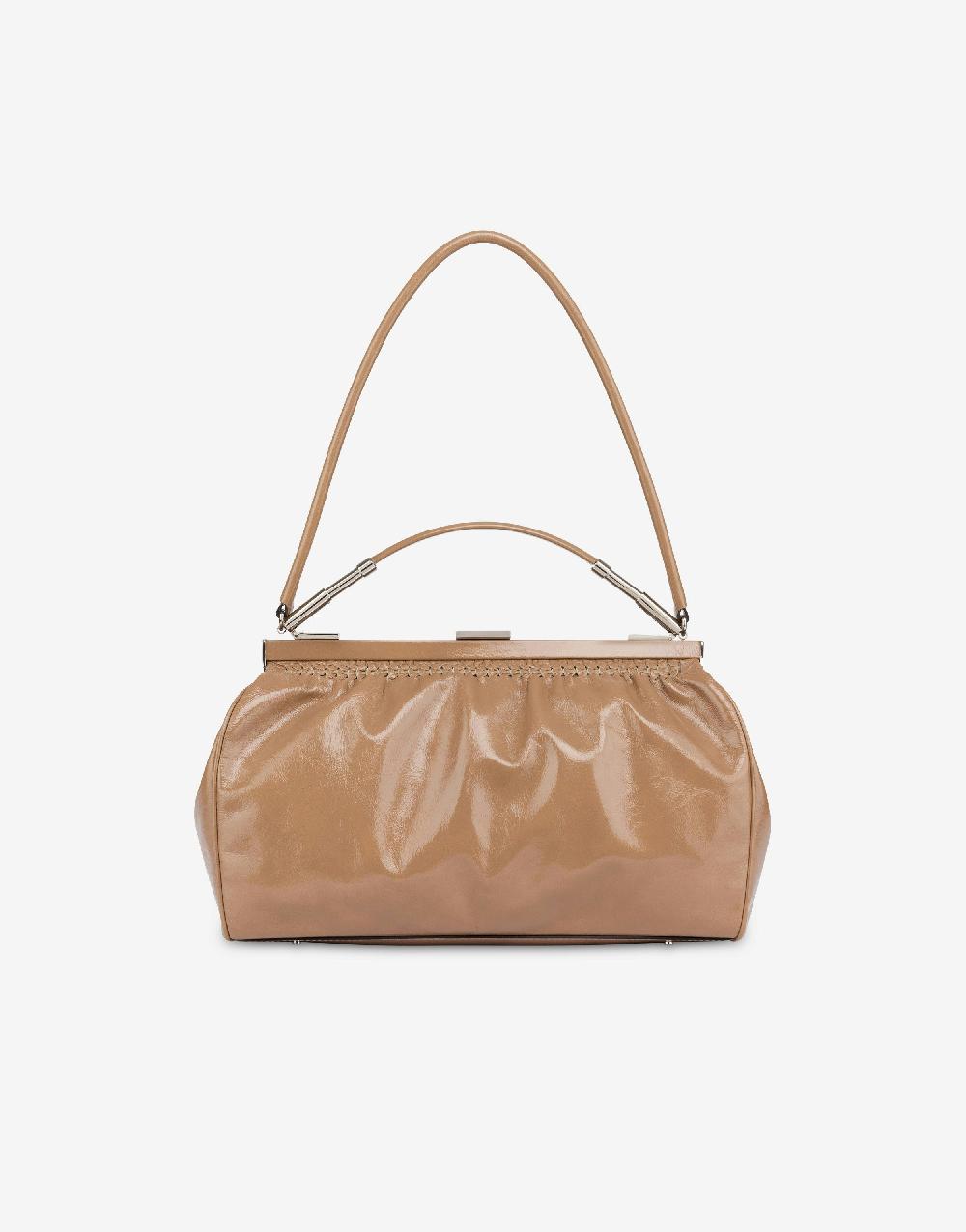 Alberta Ferretti Borsa a spalla in vitello lucido