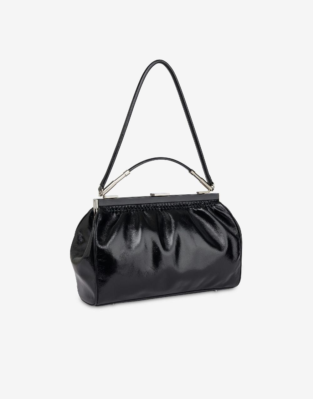 Alberta Ferretti Borsa a spalla in nappa lucida Novità