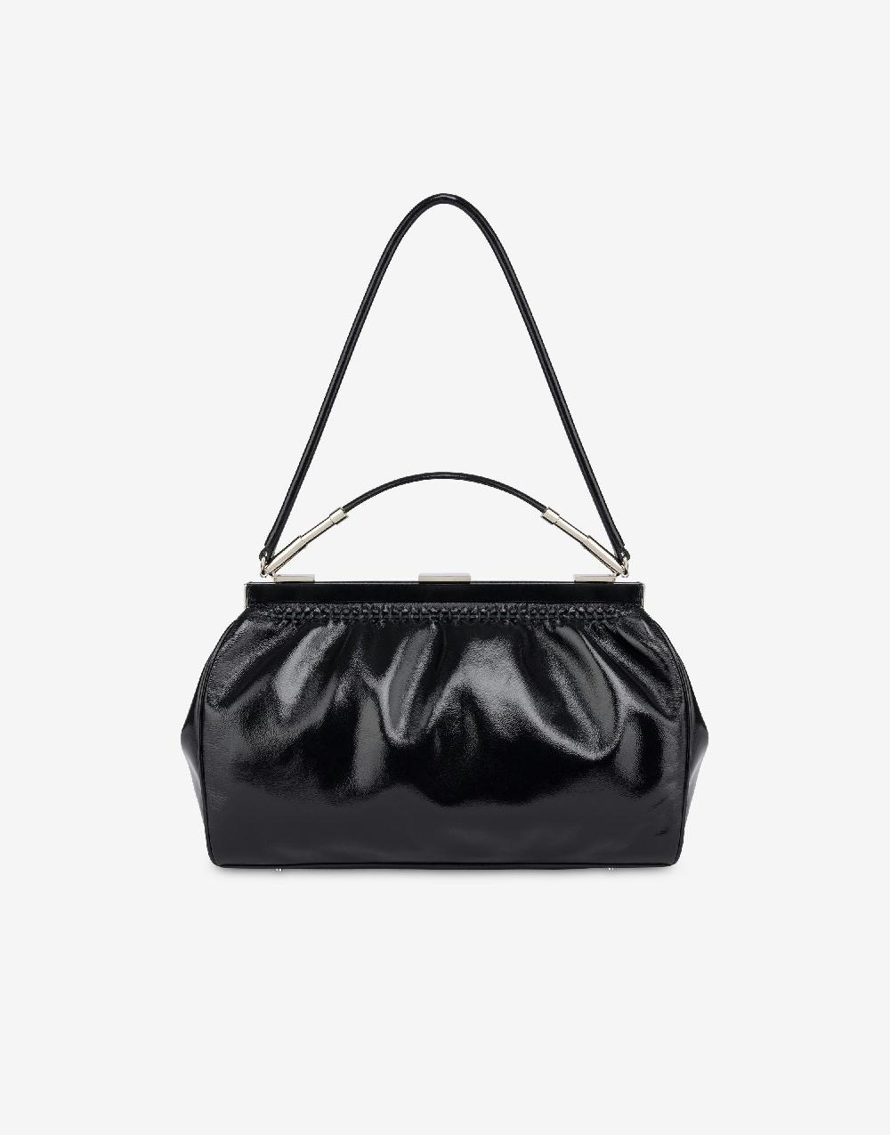 Alberta Ferretti Borsa a spalla in nappa lucida Novità