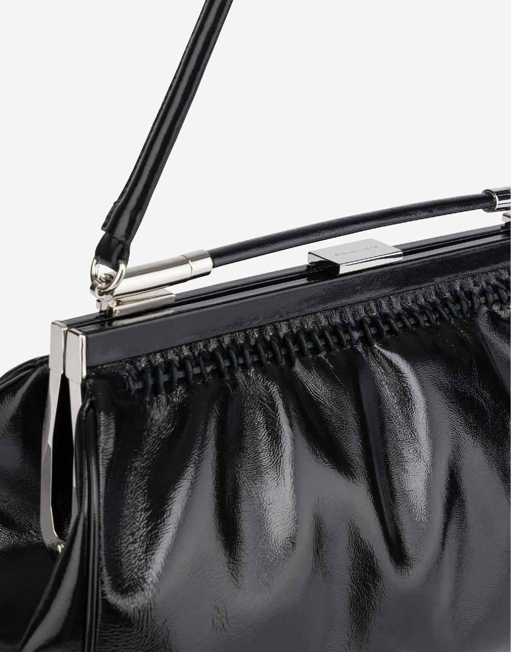 Alberta Ferretti Borsa a spalla in nappa lucida Novità