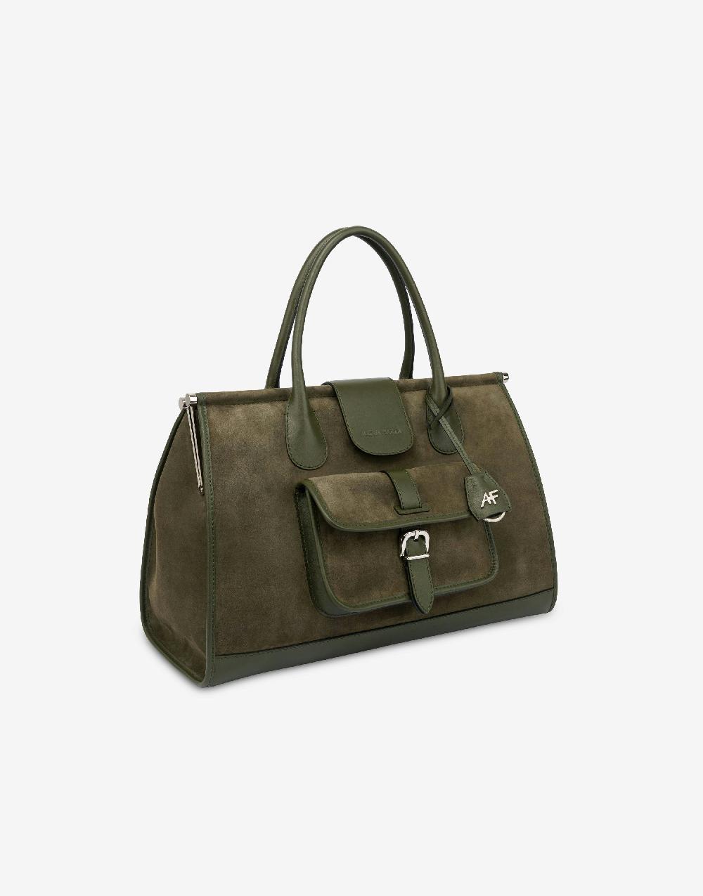 Alberta Ferretti Borsa doppio manico in camoscio Outlet