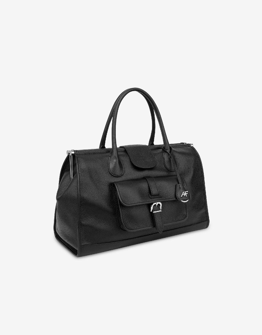Alberta Ferretti Borsa doppio manico in vitello granato Saldi