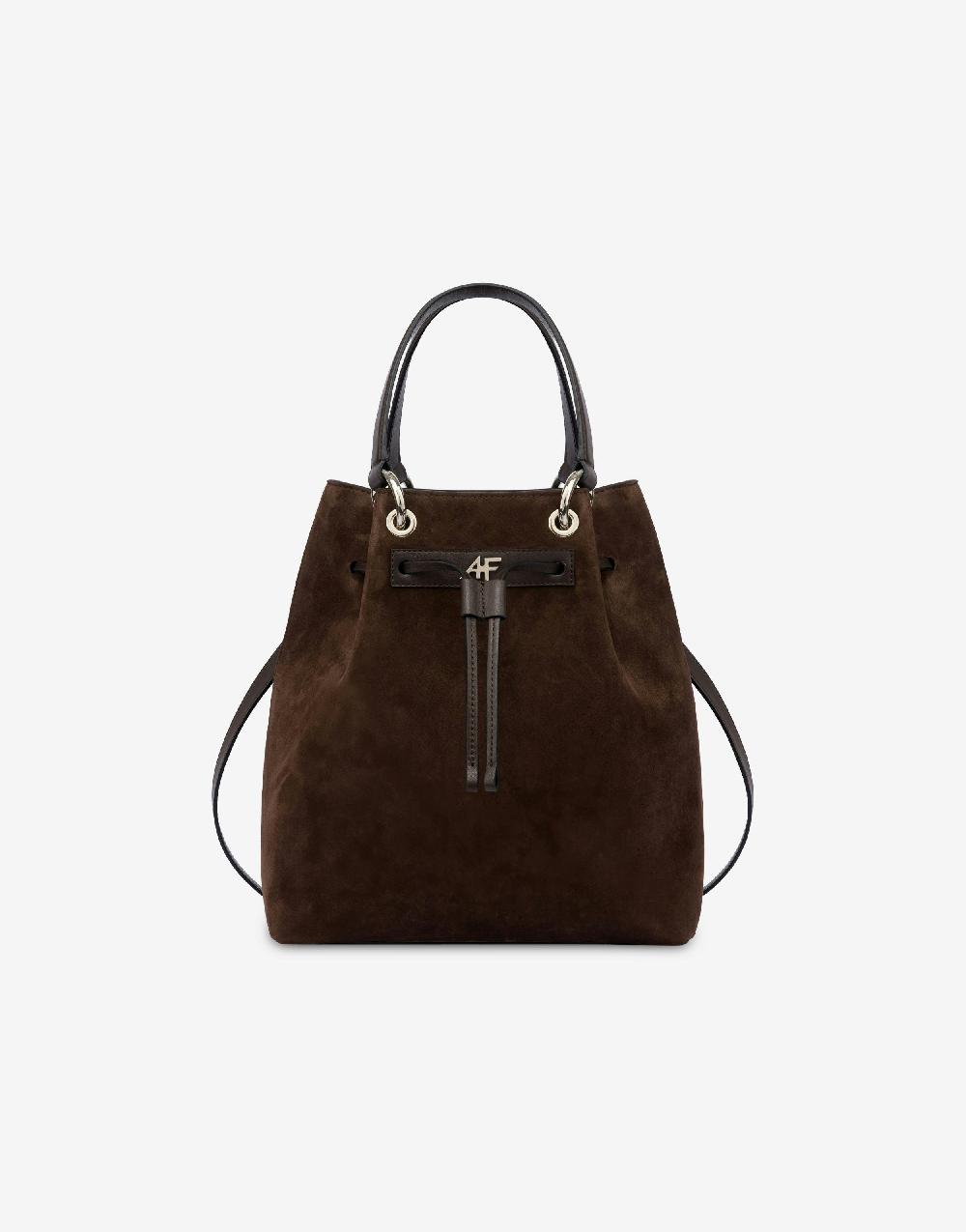 Alberta Ferretti Borsa a secchiello in camoscio